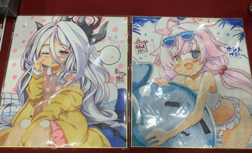 【非公式同人】9/29ブルーマーケット13描き下ろし色紙2点