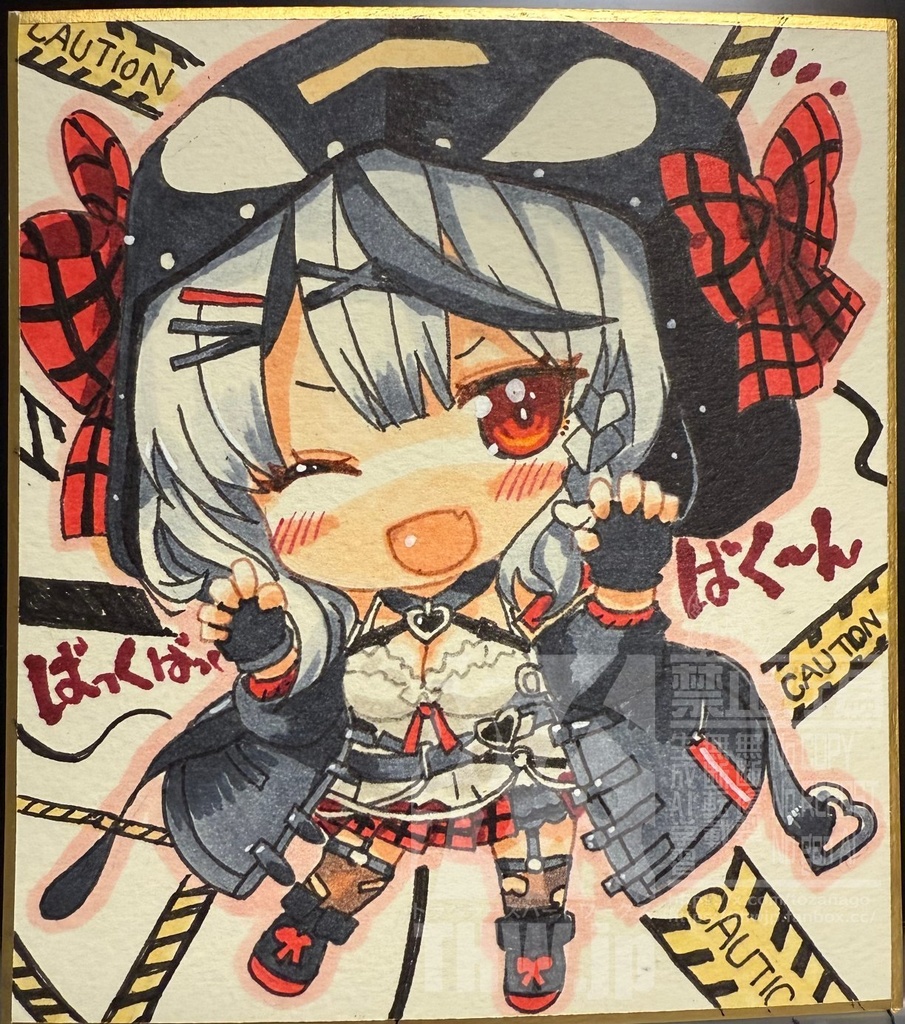 【お迎え済】【描き下ろし色紙】【ホロクル9th】ホロライブメンバー二次創作色紙、SD沙花叉クロヱ、モレイラ推しさくらみこ、宇宙おかゆ、SDアユンダ・リス