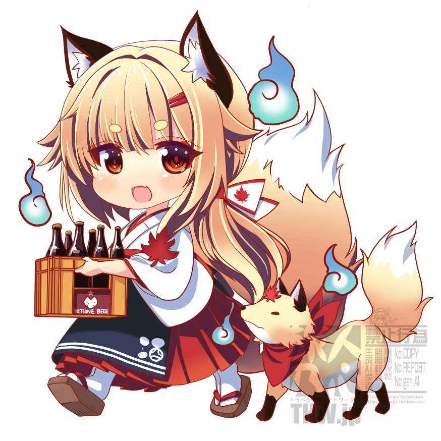 【6/22 秋葉原キツネ祭】楓さんアクリルスタンドフィギュア（おでかけキーホルダー機能付き）