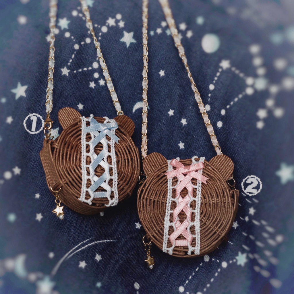 あにま〜る♡レースアップポシェット♡ちゃいろさん