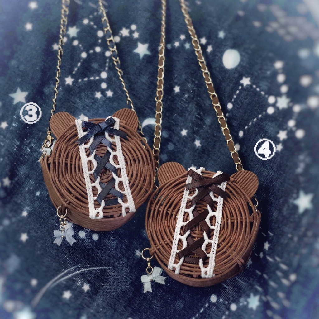 あにま〜る♡レースアップポシェット♡ちゃいろさん