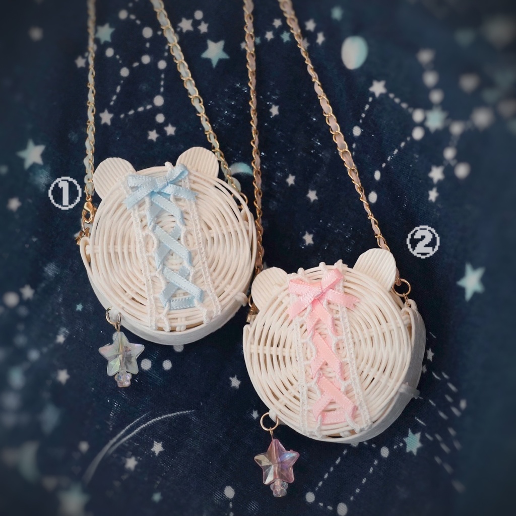 あにま〜る♡レースアップポシェット♡しろいろさん