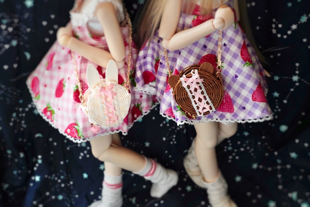 あにま〜る♡レースアップポシェット♡しろいろさん