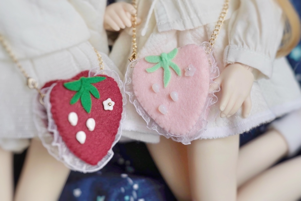 ♡ふる〜ちゅ♡ポシェット♡ぴんくいちご