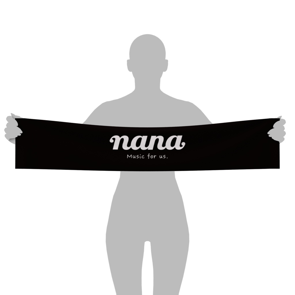 nana マフラータオル（ブラック）