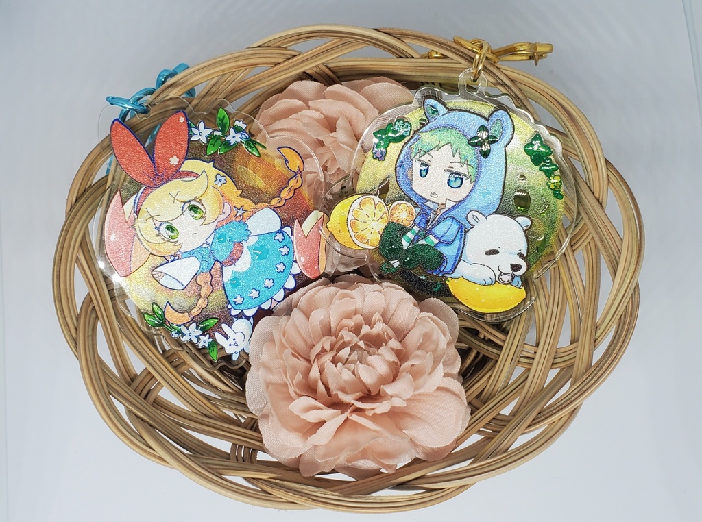 【創作】〈ティータイム?〉シリーズ 『 一緒にいかが?』アクキー