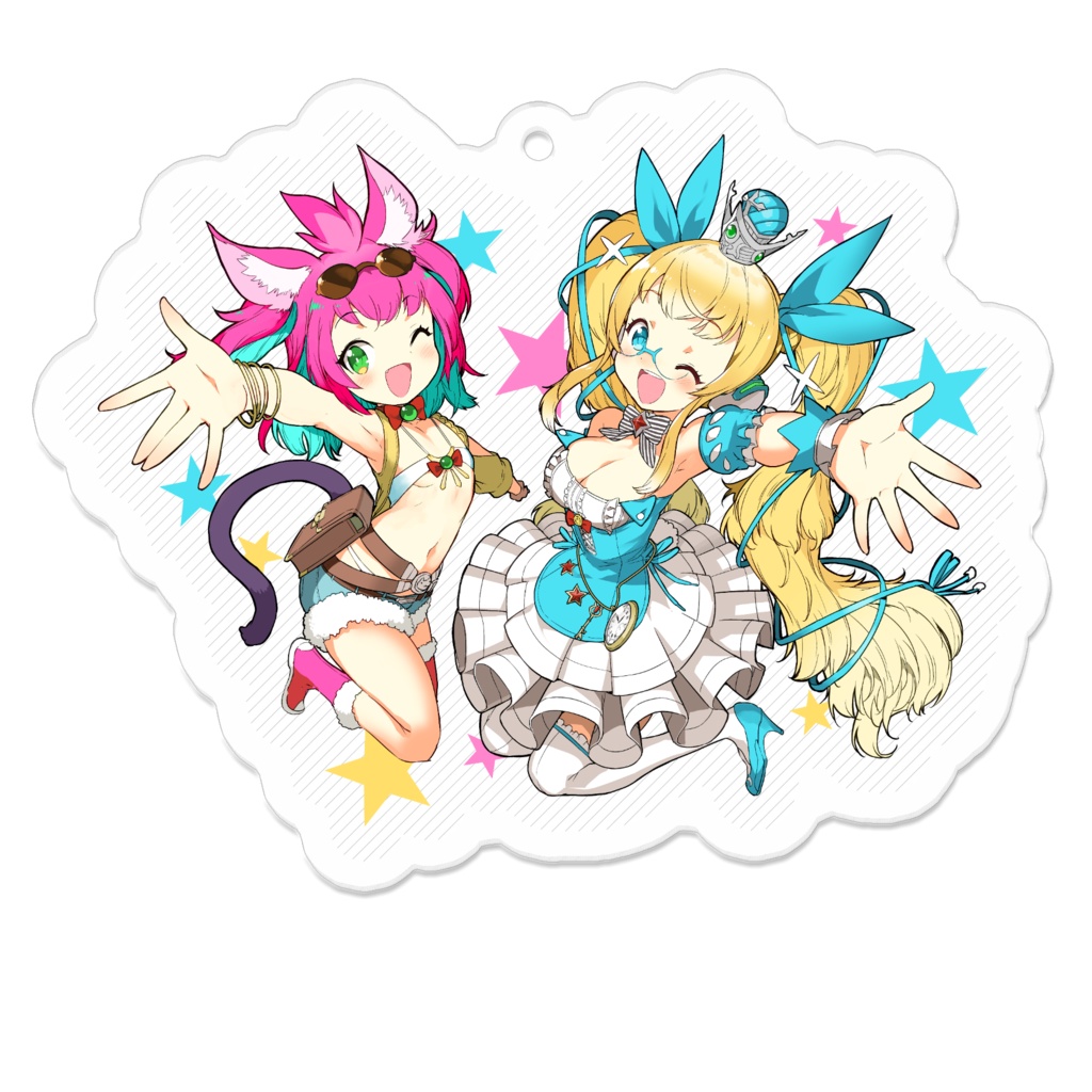 ねこうさ★アクリルキーホルダー
