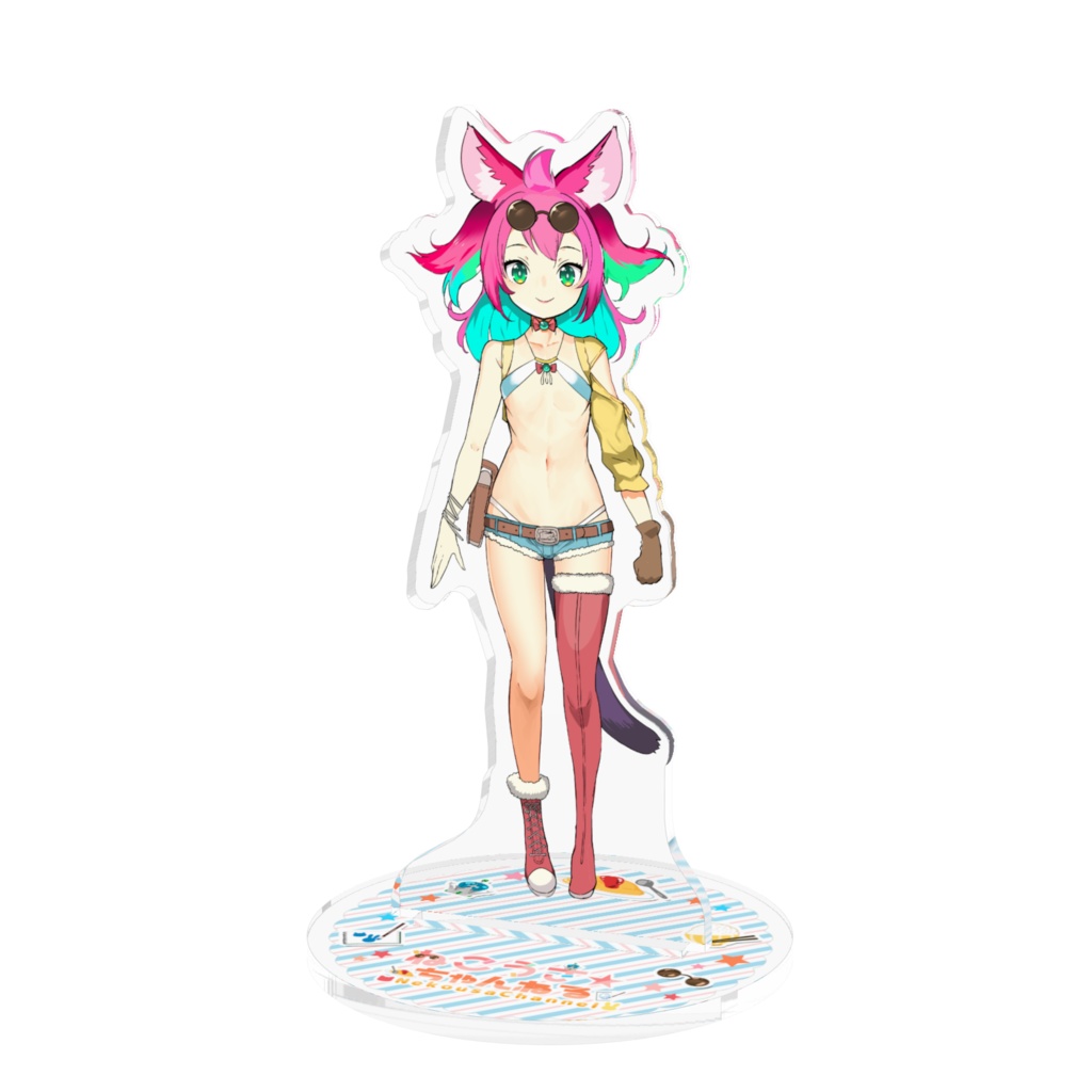 ねこうさ★アクリルフィギュア(ネコ子・ゲーミングフォーム)