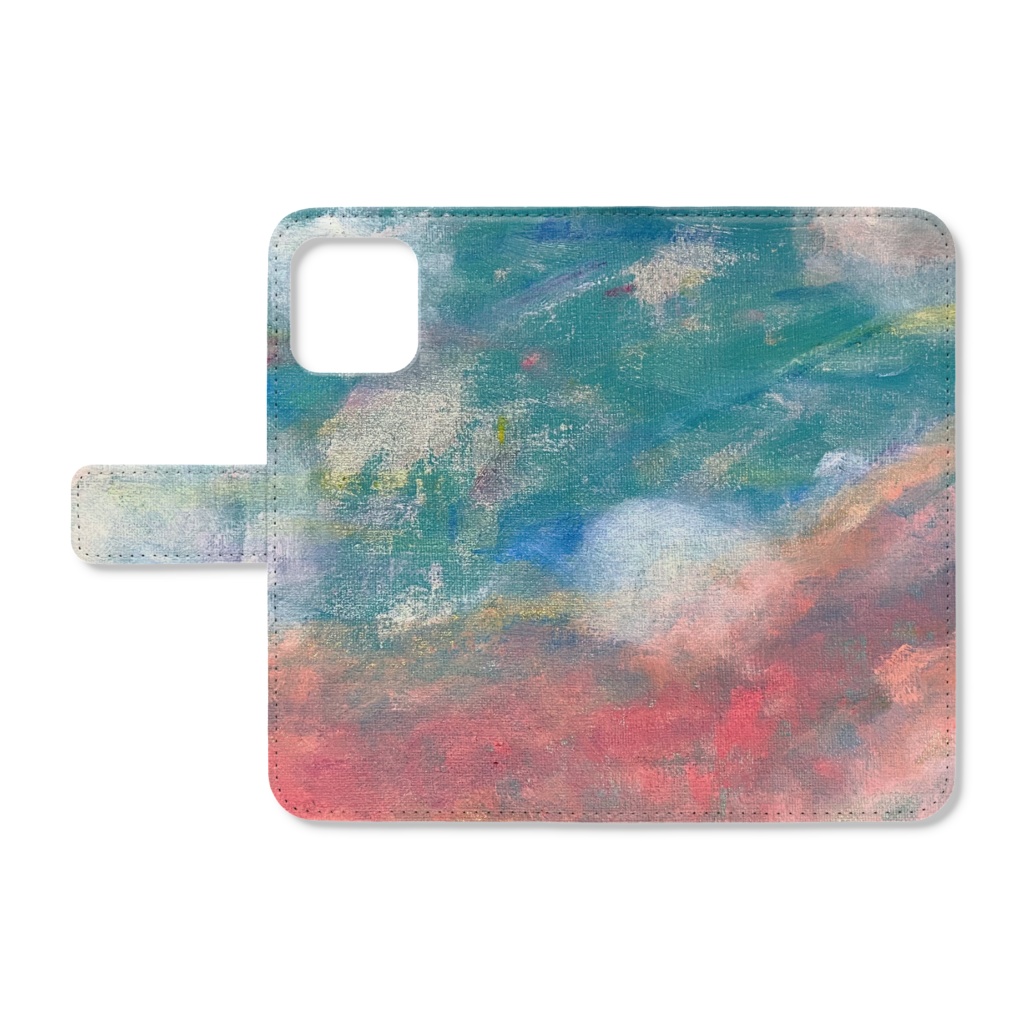 油絵「日々と景色」手帳型iPhoneケース iPhone12 / 12Pro