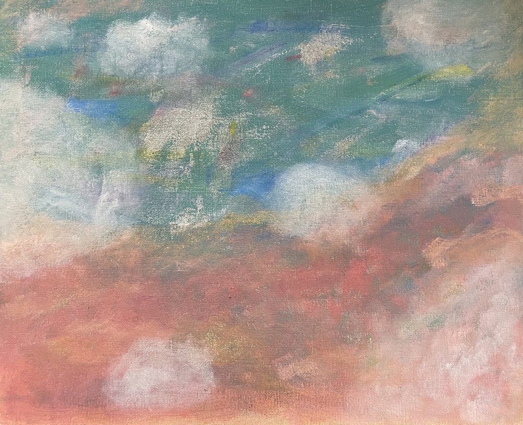 油絵「日々と景色」手帳型iPhoneケース iPhone12 / 12Pro