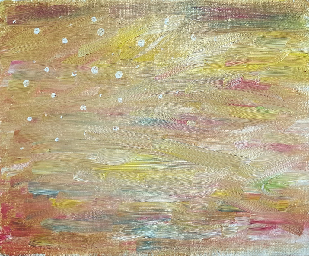 油絵「風」ポーチ