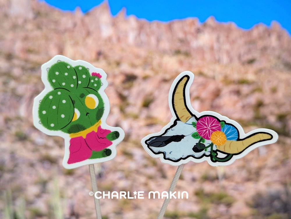 【カクタス・キッド】の砂漠ステッカセット（小2種）