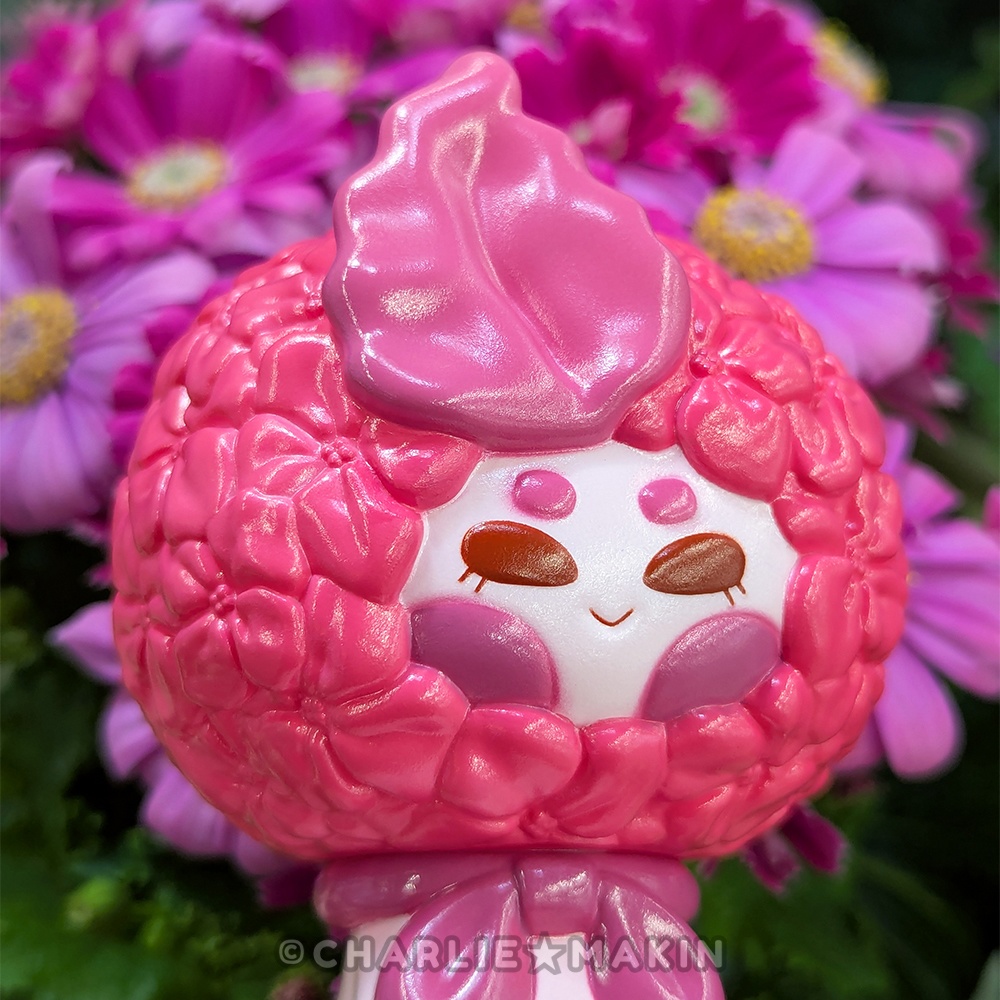 【てるてるハナバナ 】ソフビ★ラブラブピンク🩷