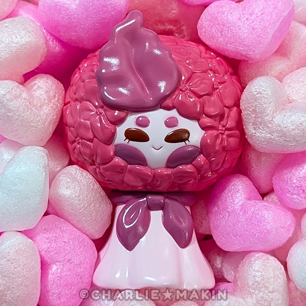 【てるてるハナバナ 】ソフビ★ラブラブピンク🩷