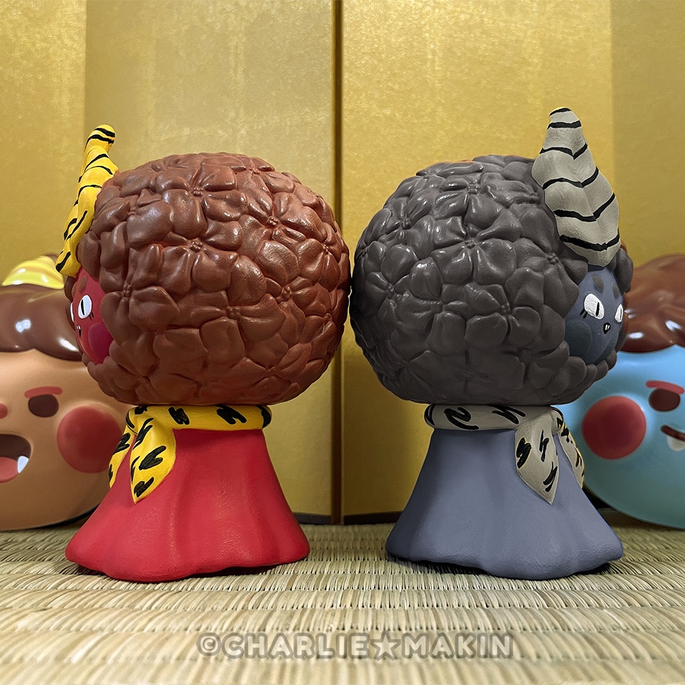 【てるてるハナバナ 】ソフビ ★赤鬼❤️👹