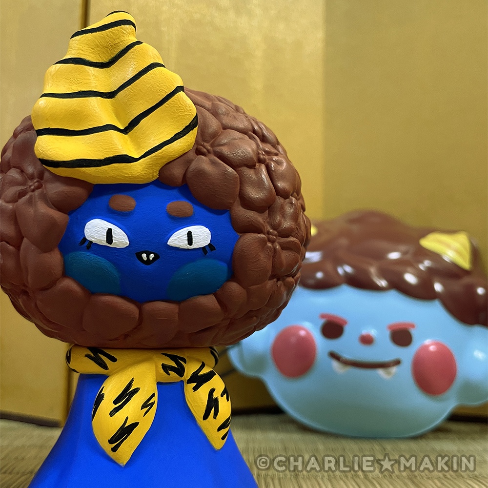 【てるてるハナバナ】 ソフビ ★青鬼💙👹