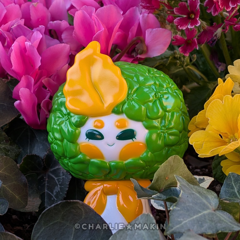 【てるてるハナバナ 】ソフビ★ スプリング・グリーン🌿