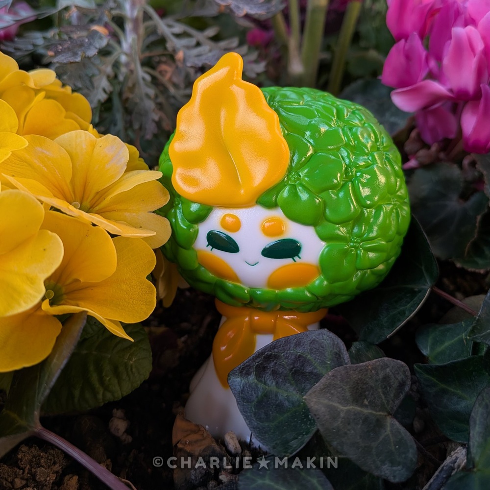 【てるてるハナバナ 】ソフビ★ スプリング・グリーン🌿