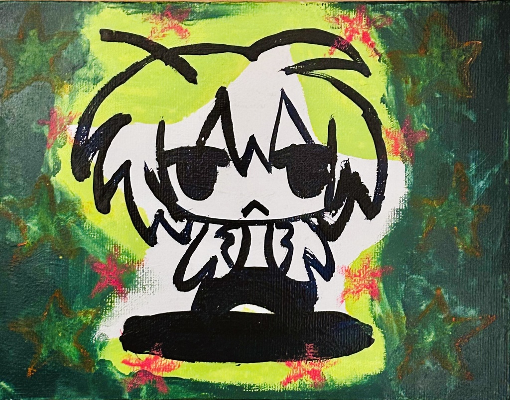 みどりのキュー・キャンバス画