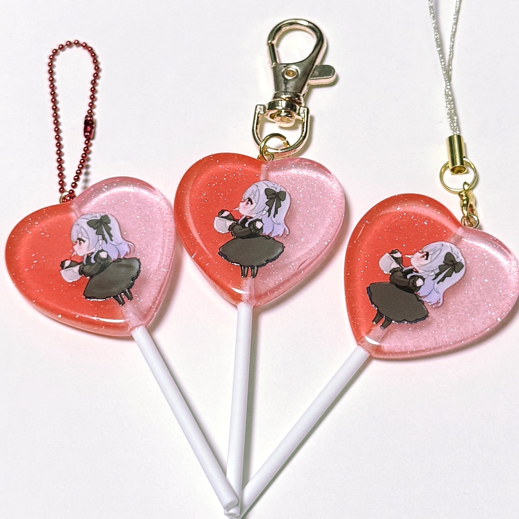 【数量限定】ペロペロキャンディー風キーホルダー