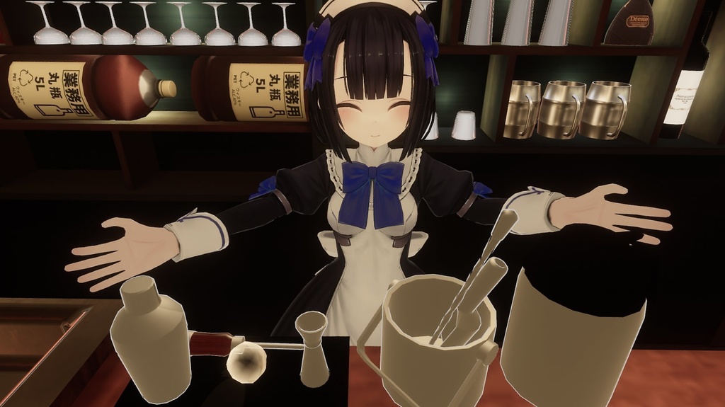 バー小物セット Bar item kit【3Dモデル/VRChat想定】