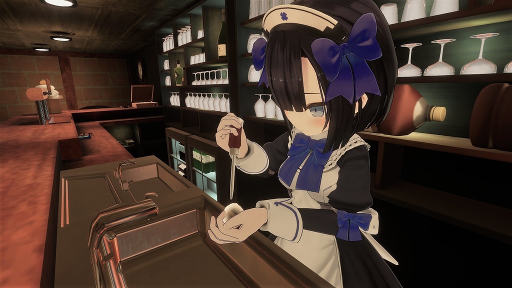 バー小物セット Bar item kit【3Dモデル/VRChat想定】