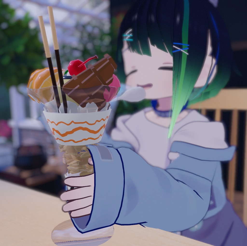 プリンパフェセット Puding parfait【3Dモデル/VRChat想定】
