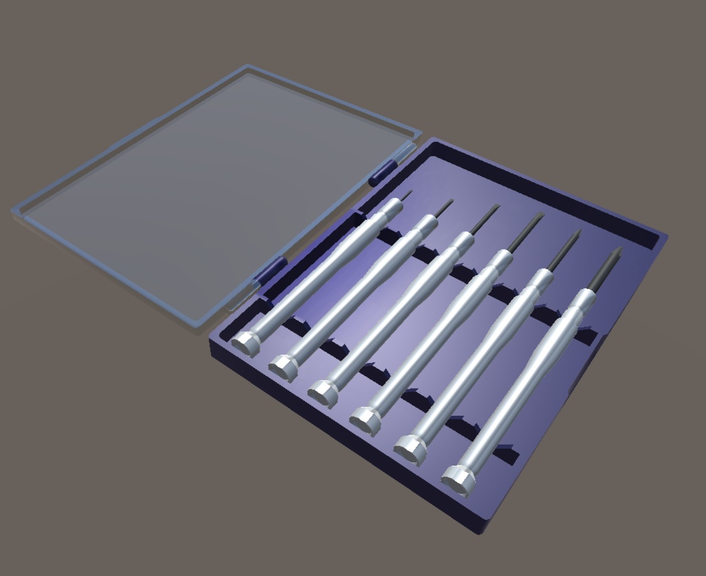 精密ドライバー Screwdrivers【3Dモデル/VRChat想定】