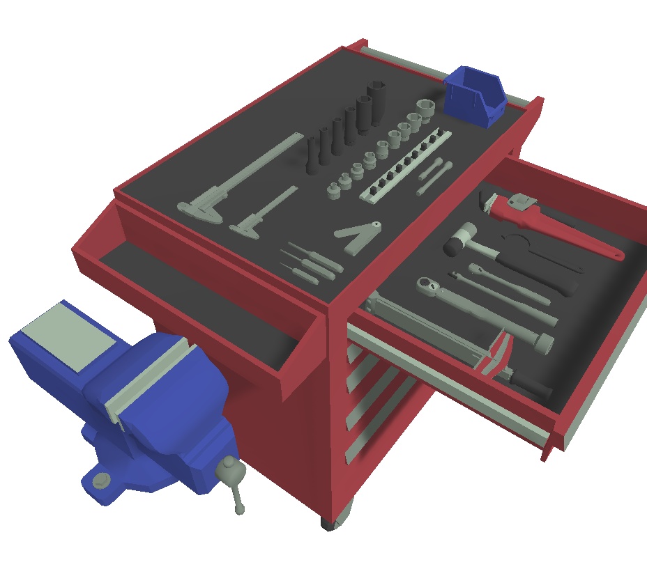 工具セット Maintenance tool set【3Dモデル/VRChat想定】