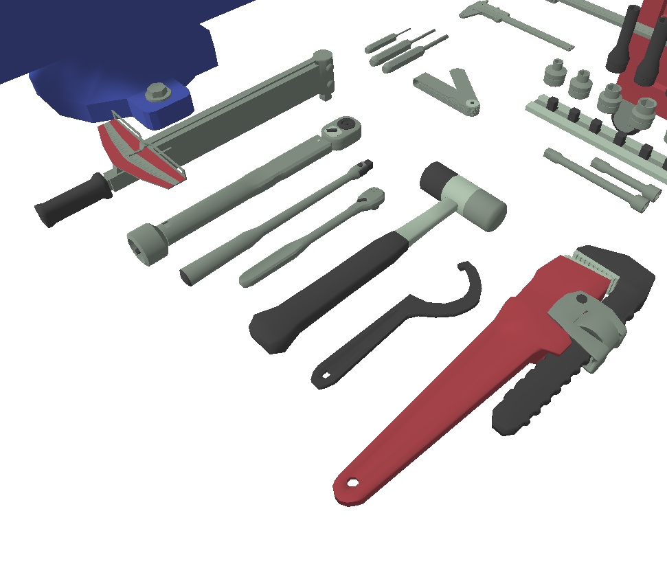 工具セット Maintenance tool set【3Dモデル/VRChat想定】