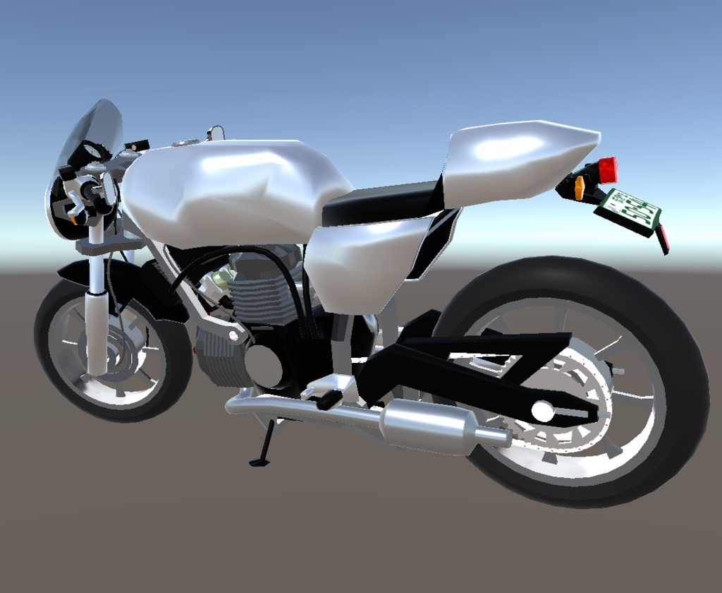 カフェレーサーバイク Motor cycle【3Dモデル/VRChat想定】