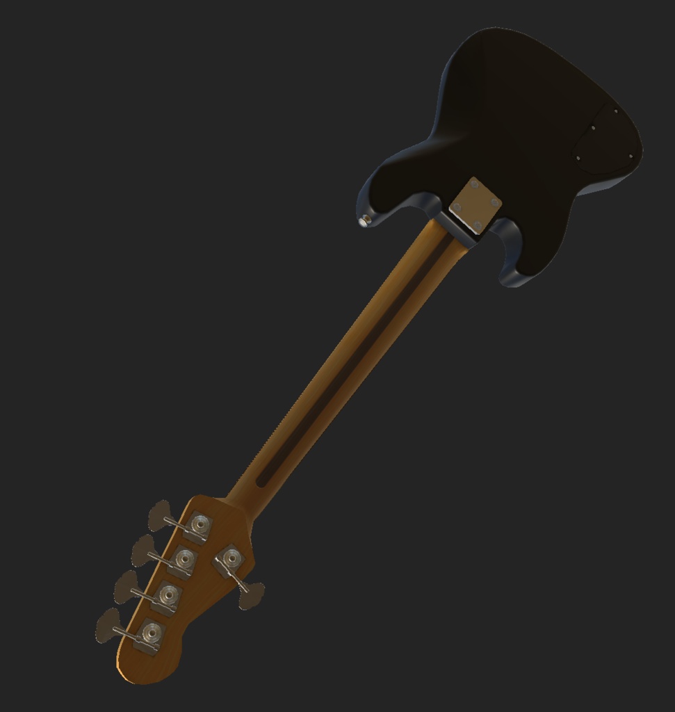 5弦ベース Electric Bass 【3Dモデル/VRChat想定】