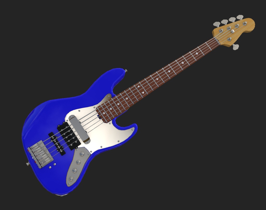 5弦ベース Electric Bass 【3Dモデル/VRChat想定】