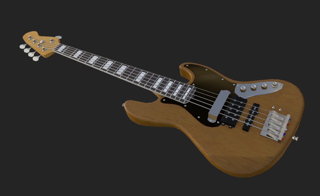 5弦ベース Electric Bass 【3Dモデル/VRChat想定】