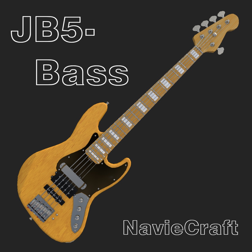 5弦ベース Electric Bass 【3Dモデル/VRChat想定】
