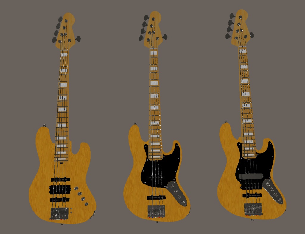 5弦ベース Electric Bass 【3Dモデル/VRChat想定】