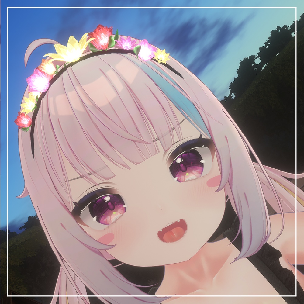 クリスタルフラワーカチューシャ