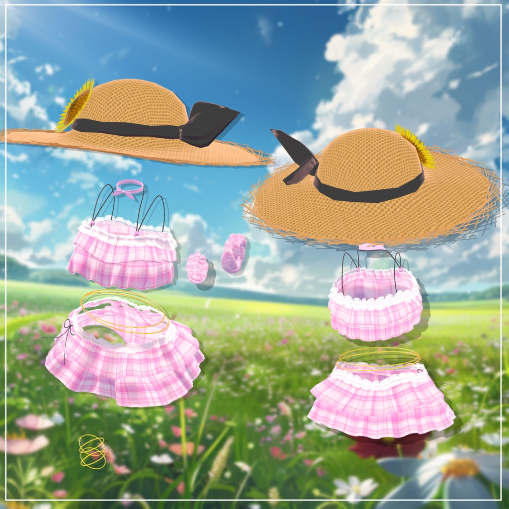 【27アバター対応】夏色フリル水着