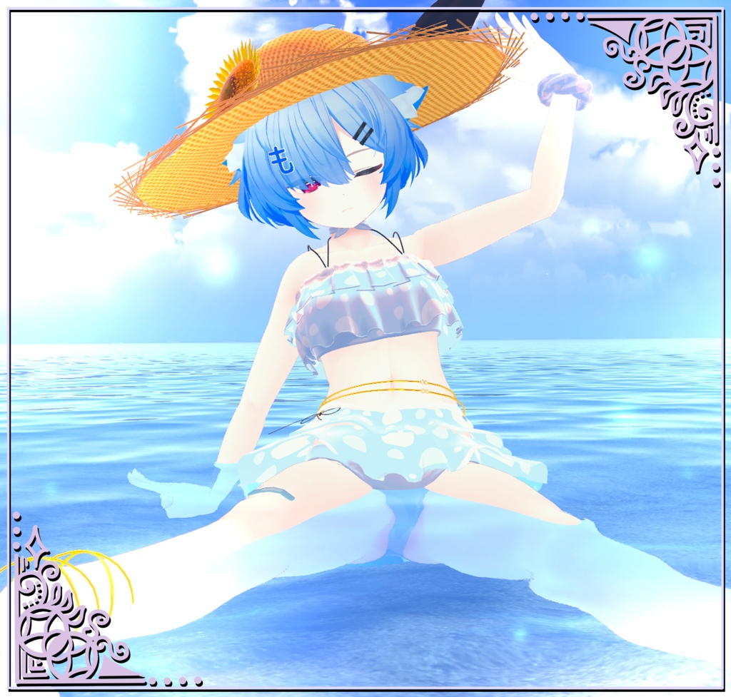 【27アバター対応】夏色フリル水着