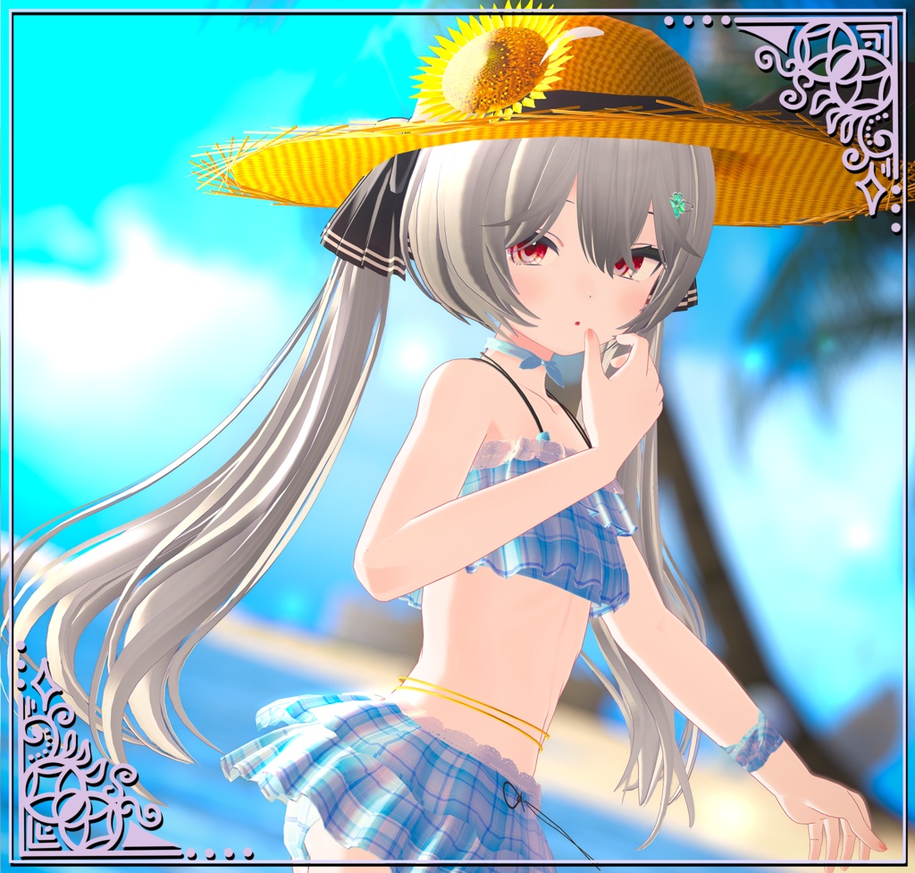 【27アバター対応】夏色フリル水着