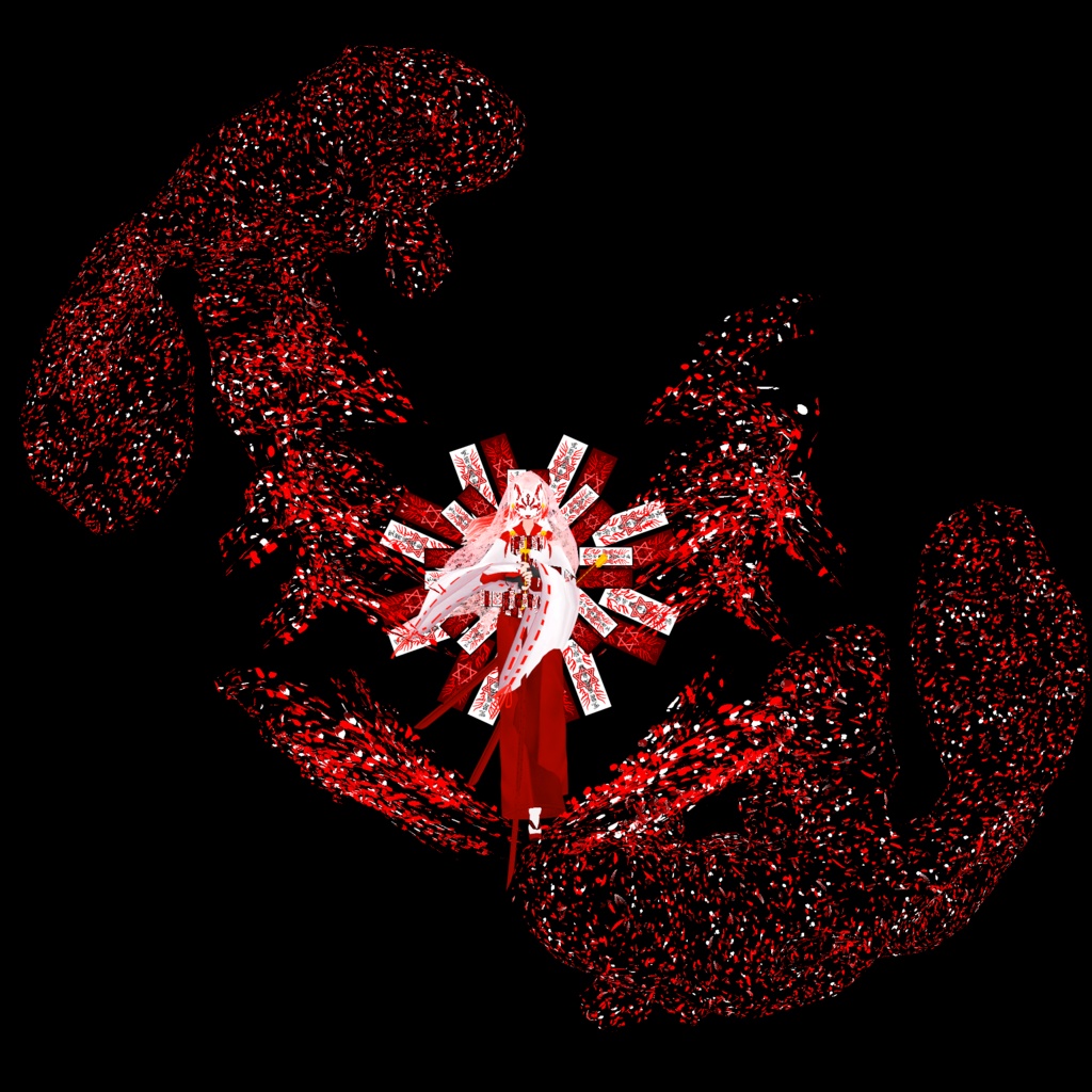 巫女【神巫 紅願】(素体vroidデータ付き)
