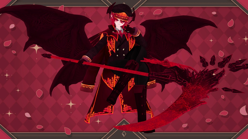 吸血鬼「アルメロッソ」【素体vroidデータ付き】