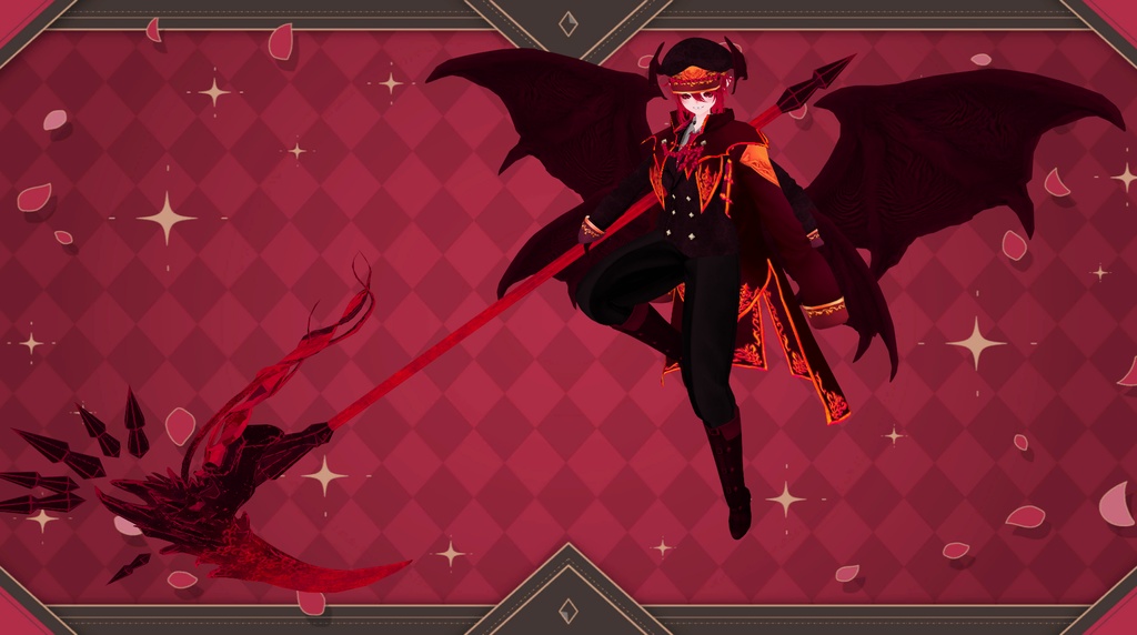 吸血鬼「アルメロッソ」【素体vroidデータ付き】