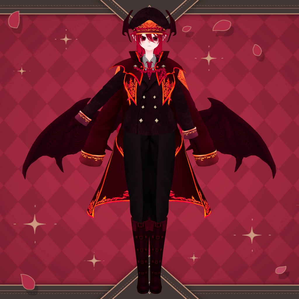 吸血鬼「アルメロッソ」【素体vroidデータ付き】