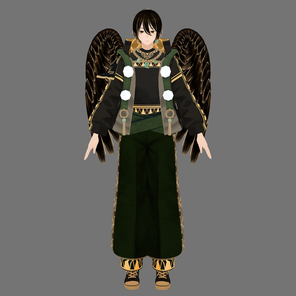 夜叉羽 恭月(やしゃばね きょうげつ)【素体vroidデータ付き】