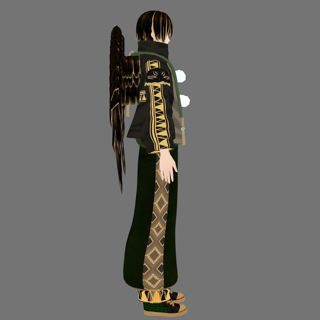 夜叉羽 恭月(やしゃばね きょうげつ)【素体vroidデータ付き】