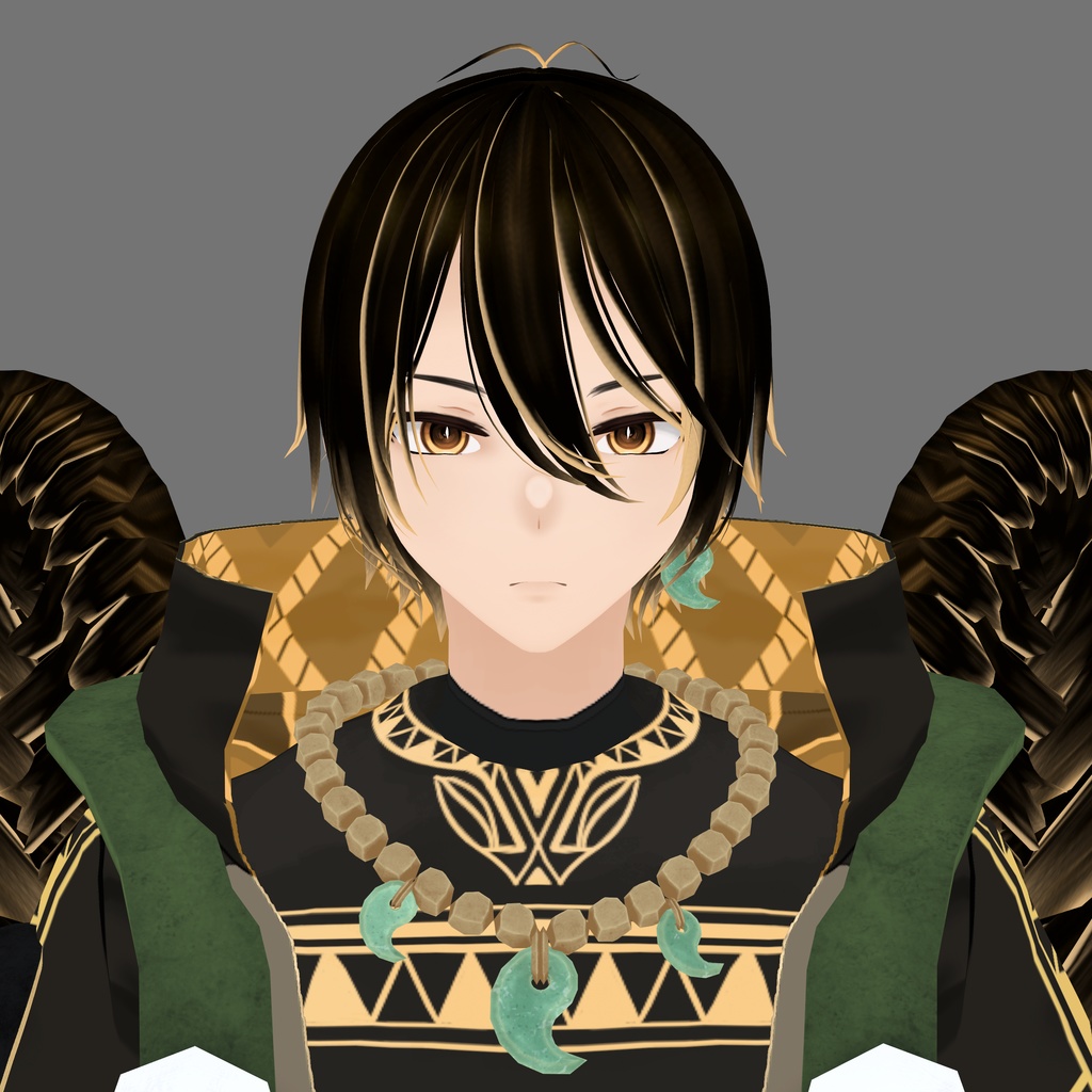 夜叉羽 恭月(やしゃばね きょうげつ)【素体vroidデータ付き】