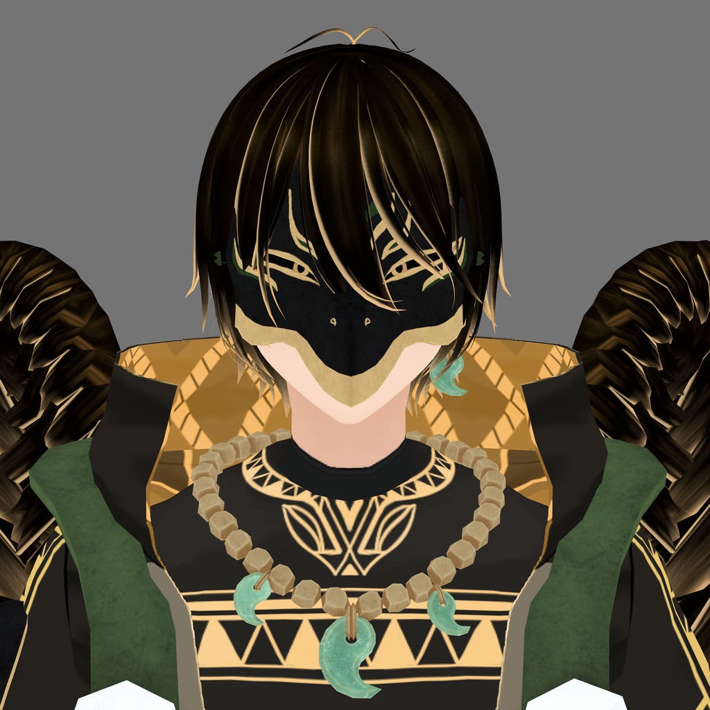 夜叉羽 恭月(やしゃばね きょうげつ)【素体vroidデータ付き】