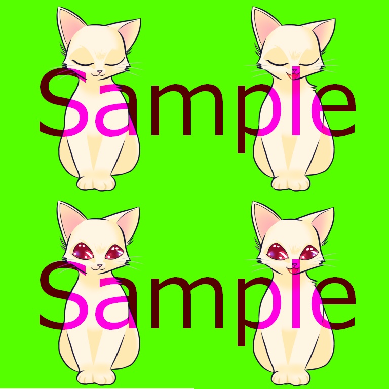 【Puppet３G】配信用立ち絵　白猫