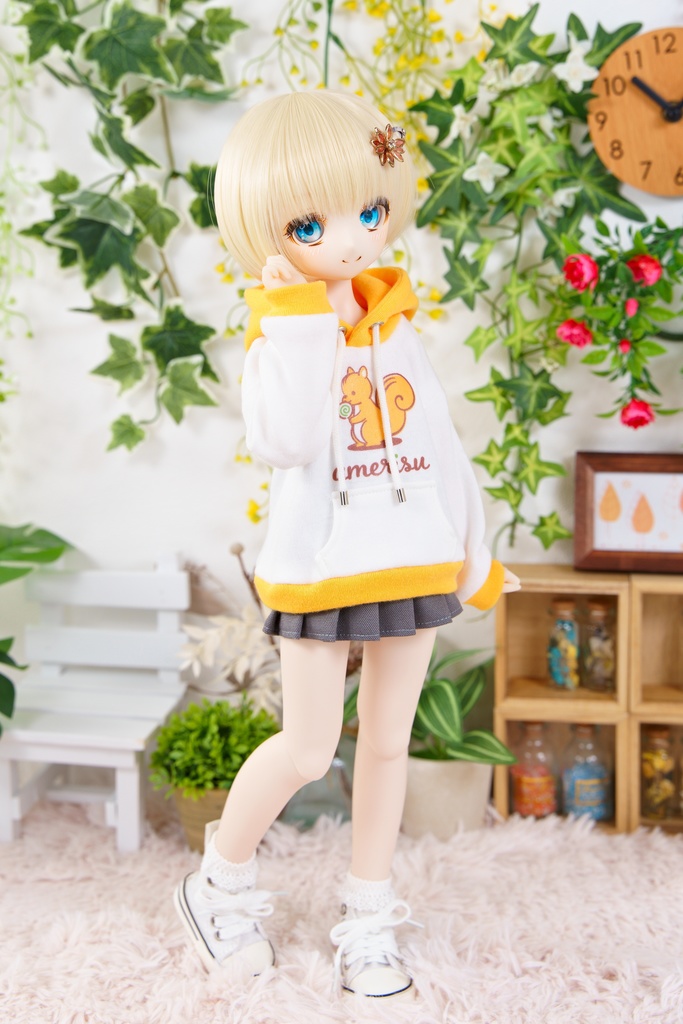 パーカー&ミニプリーツスカートセット